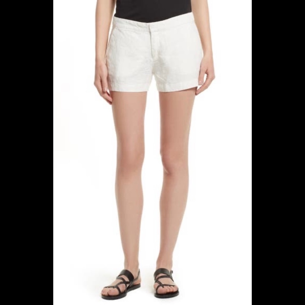 Joie Off-White Linen Shorts